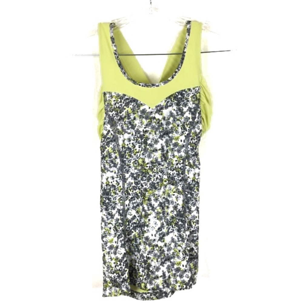 MPG Fitted Tank Top Small Sleeveless Floral